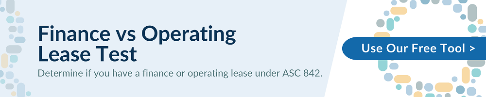 Finance lease versus operating lease test